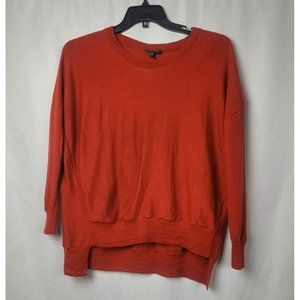 Eileen Fisher Long Sleeve High-low Long-Sleeve Pullover Sweater Red Size PP